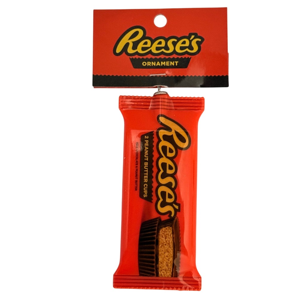 Reese's Peanut Butter Cup Candy Bar Christmas Ornament Ruz Hershey Licensed NEW
